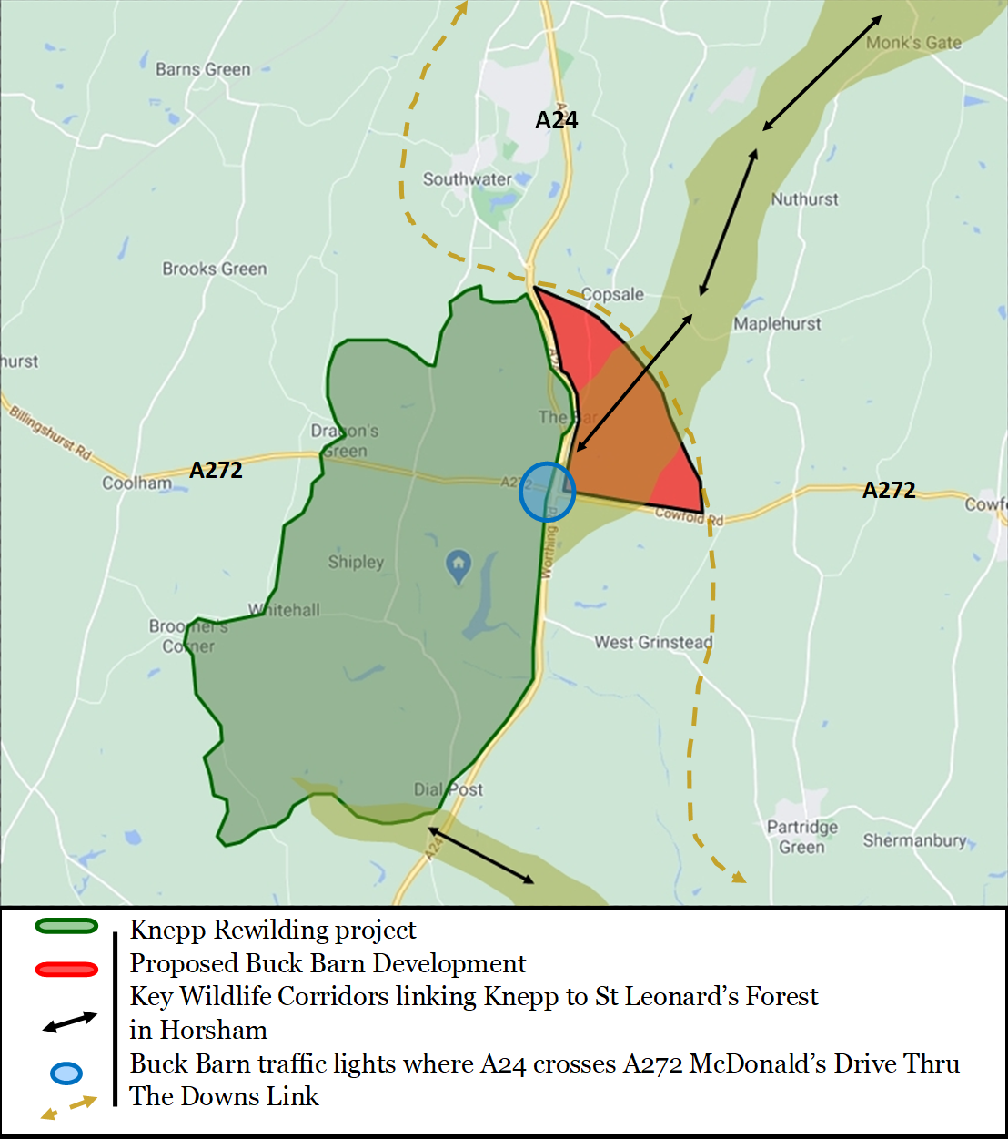 Knepp map with key